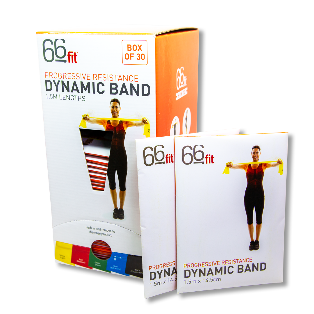 66fit Dynamic Resistance/Exercise Band 1.5m - Box Of 30