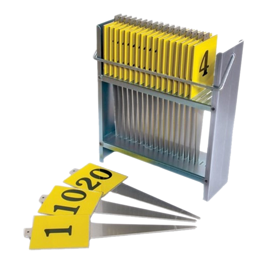 Square Marker Pins (Numbered 1-20 With Stand)