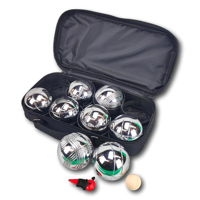 Metal Boule Bocce Set - Silver 8 Balls