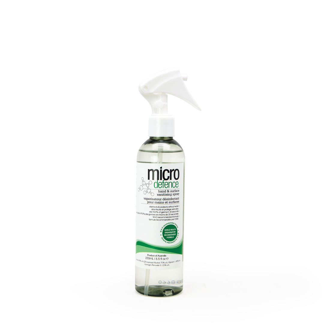 Micro Defence Hand & Surface Sanitising Spray - 75% V/V Alcohol