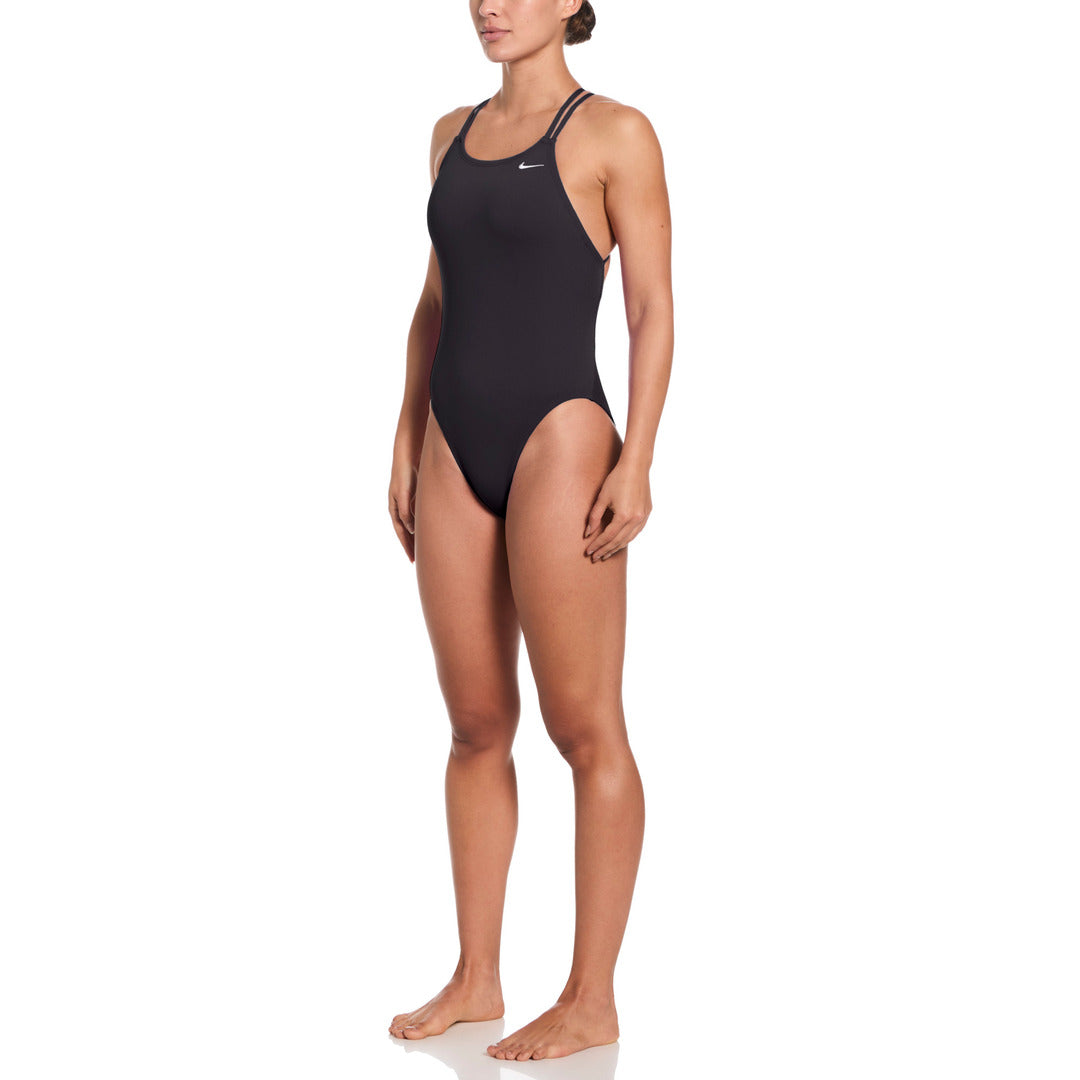 Nike Swim Women's Competition Spiderback One-Piece Swimsuit - Black