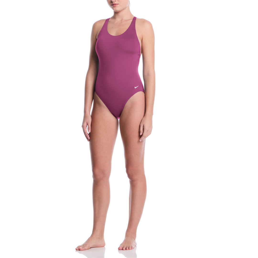 Nike Swim Women's Effortless Scoop Neck One-Piece Swimsuit - Desert Pink