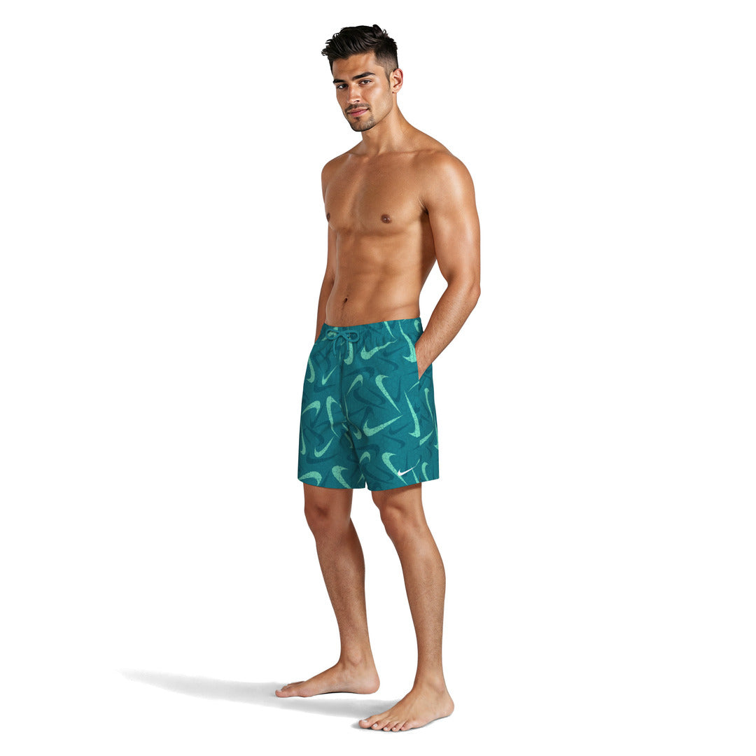 Nike Swim Men's Breaker 7" Volley Swim Shorts (NESSG550) - Energy