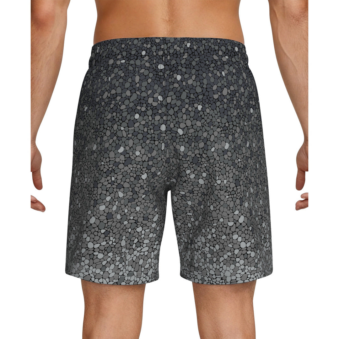 Nike Swim Men's 7" Volley Swim Shorts (NESSG556) - Black