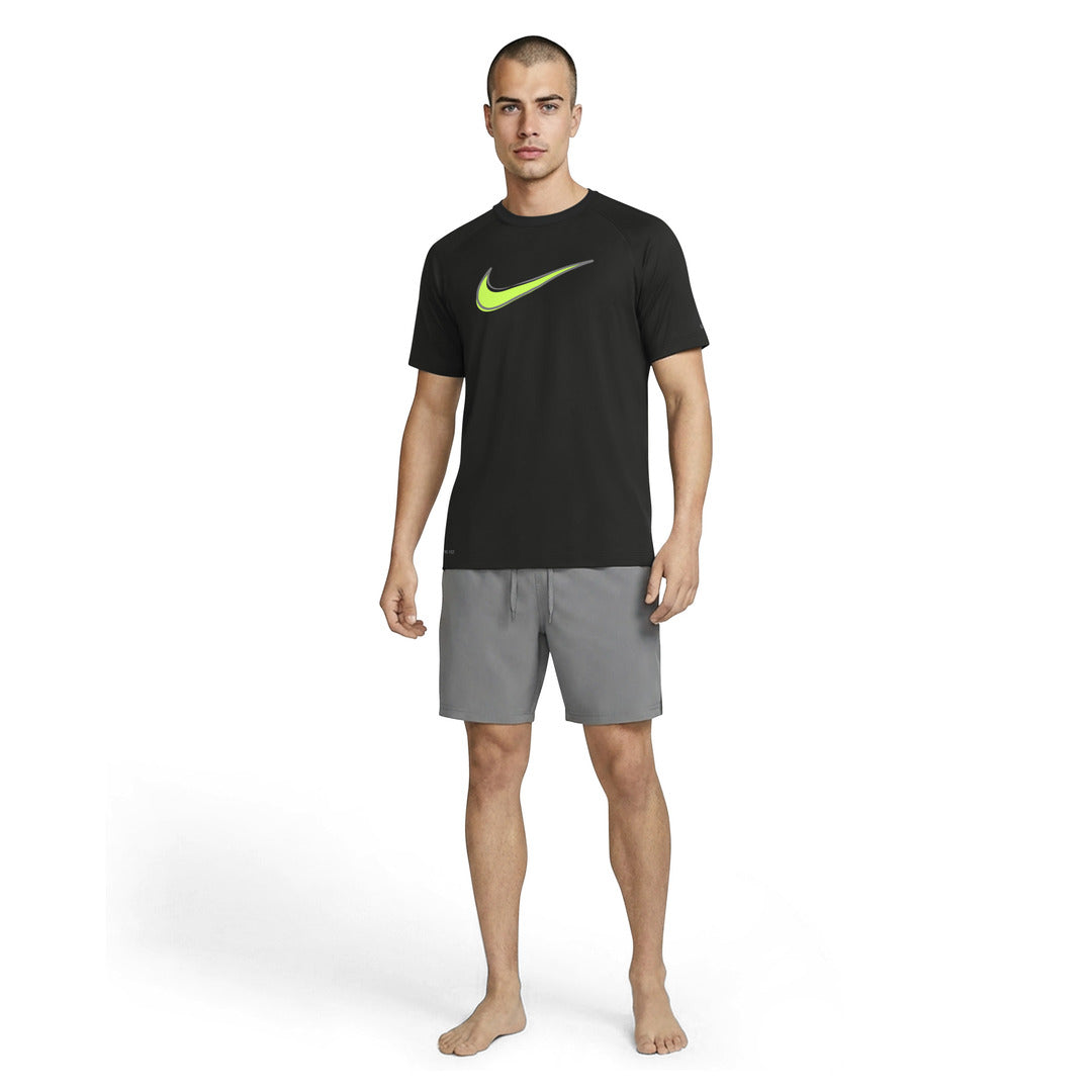 Nike Swim Men's Short Sleeve Hydroguard Top (NESSG564) - Black