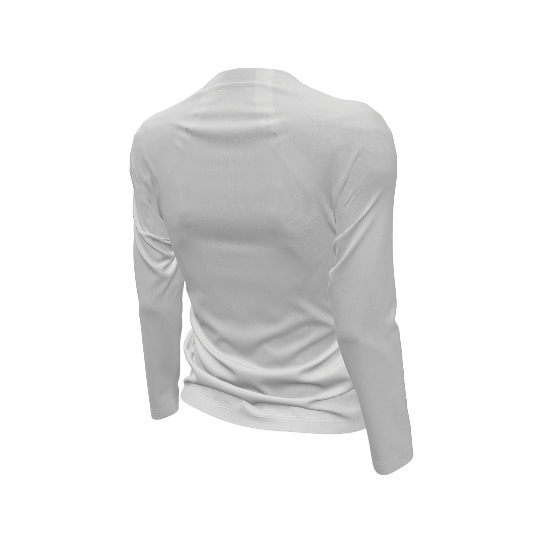White long-sleeve top on a white background