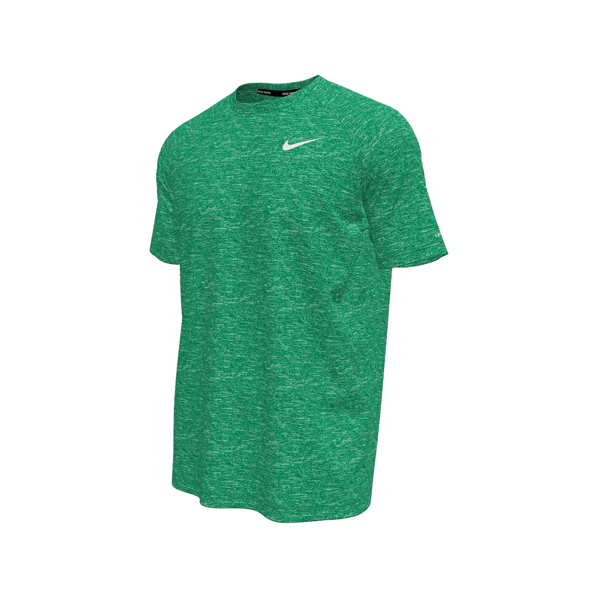 NS-NESSA589-001 Nike Swim Men s Heather Short Sleeve Hydroguard Top Green Main