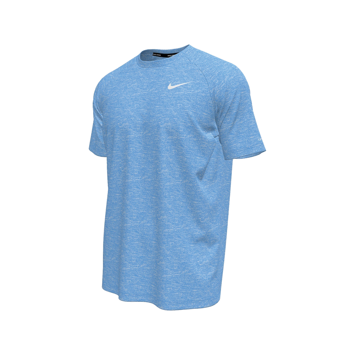NS-NESSA589-001 Nike Swim Men s Heather Short Sleeve Hydroguard Top LightBlue Main