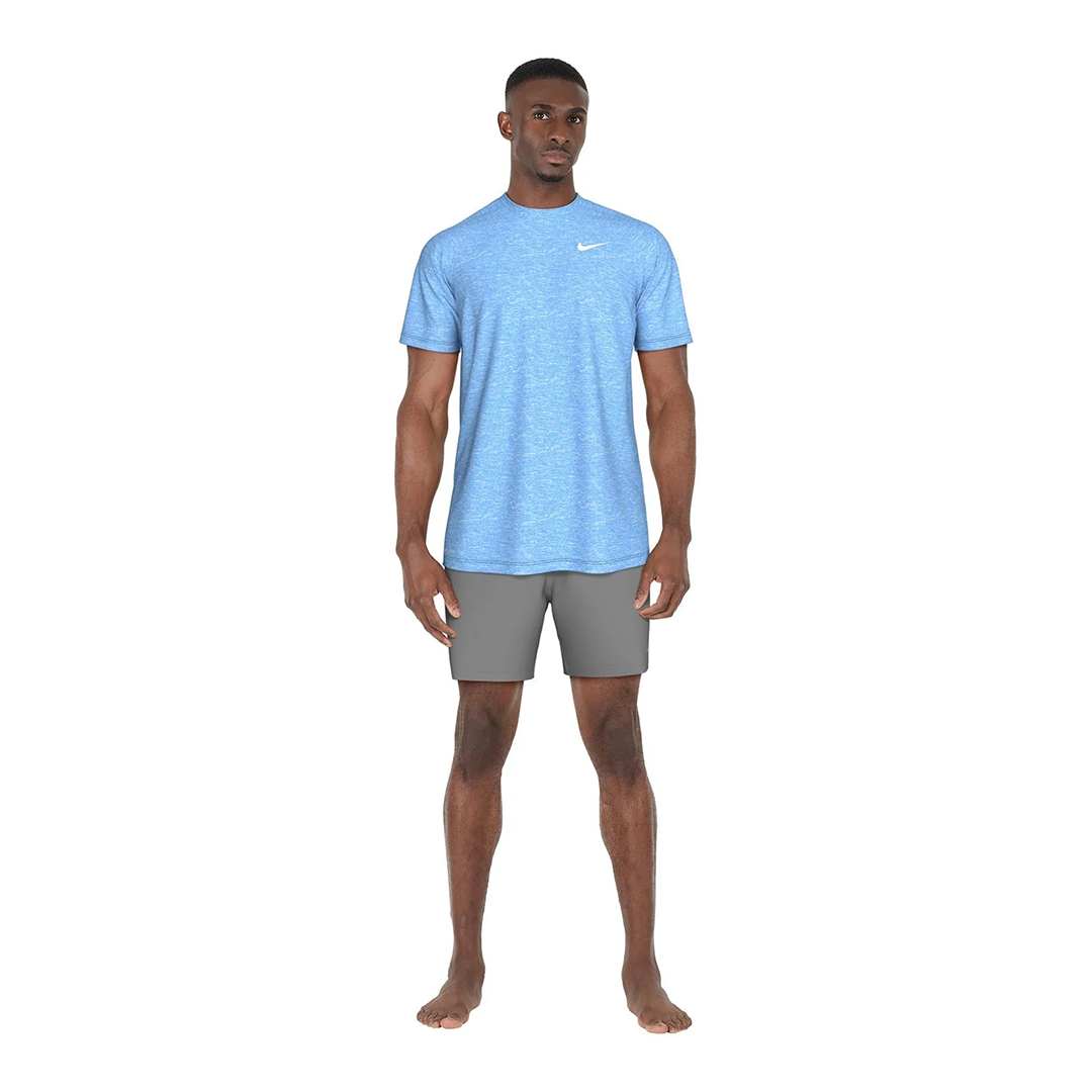 Nike Swim Men's Heather Short Sleeve Hydroguard Top