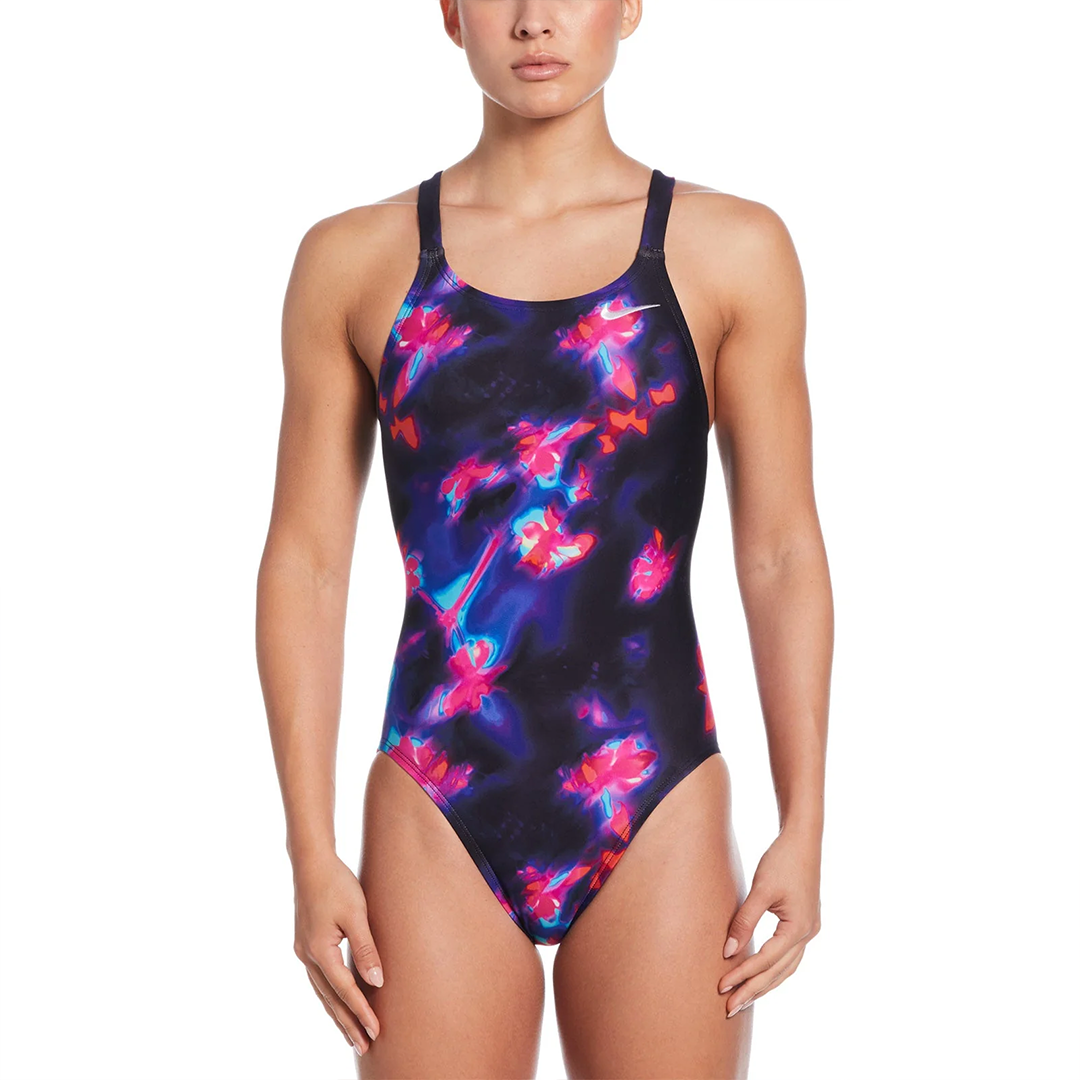 Nike Swim Women's Hydrastrong Multi Print Fastback One Piece