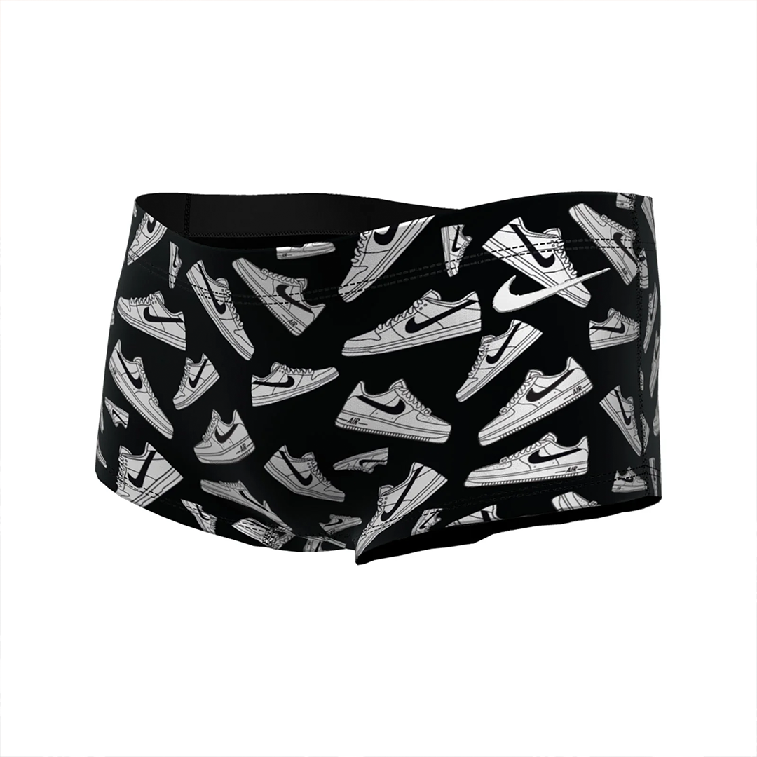 NS-NESSF023-006 Nike Swim Men Hydrastrong Multi Print Sneaker Square Leg Brief Empty Front