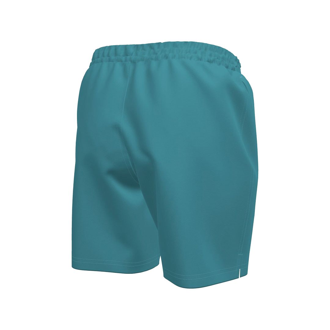 Teal shorts on a white background