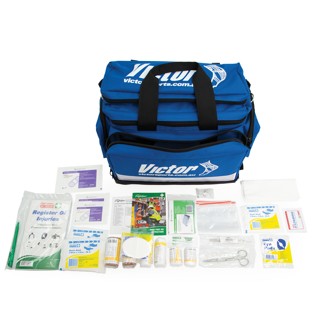 VFAKITL Victor Large First Aid Kit Front Pocket Products Out