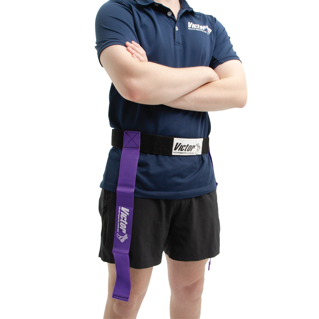 VFGTBPU Victor Tag Belt Purple Modelled