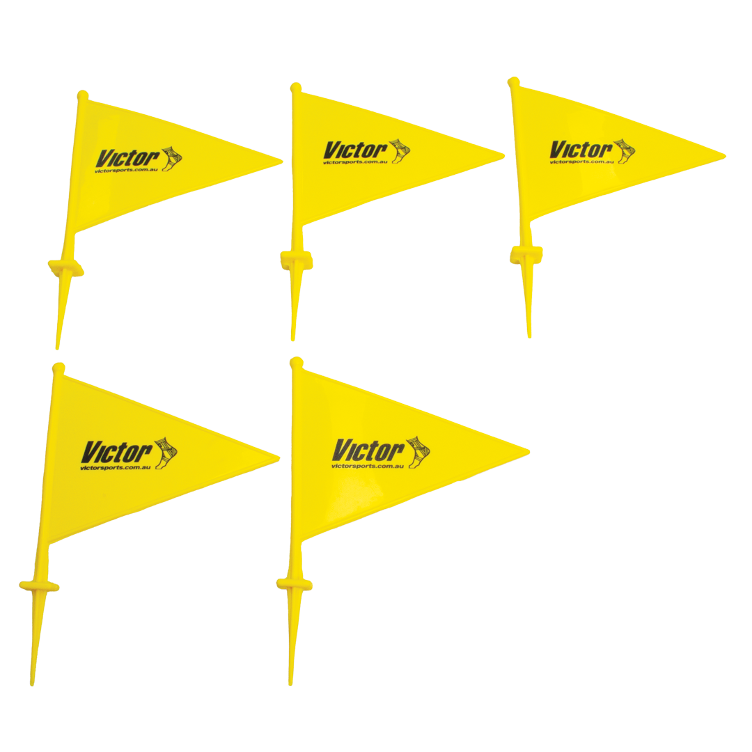 VMAFPS20 Victor Field Marker Flag PVC Set 20 Yellow