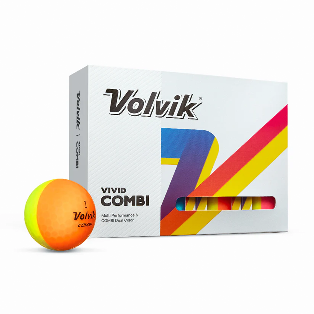 Volvik Vivid Combi Golf Ball - Assorted Dozen