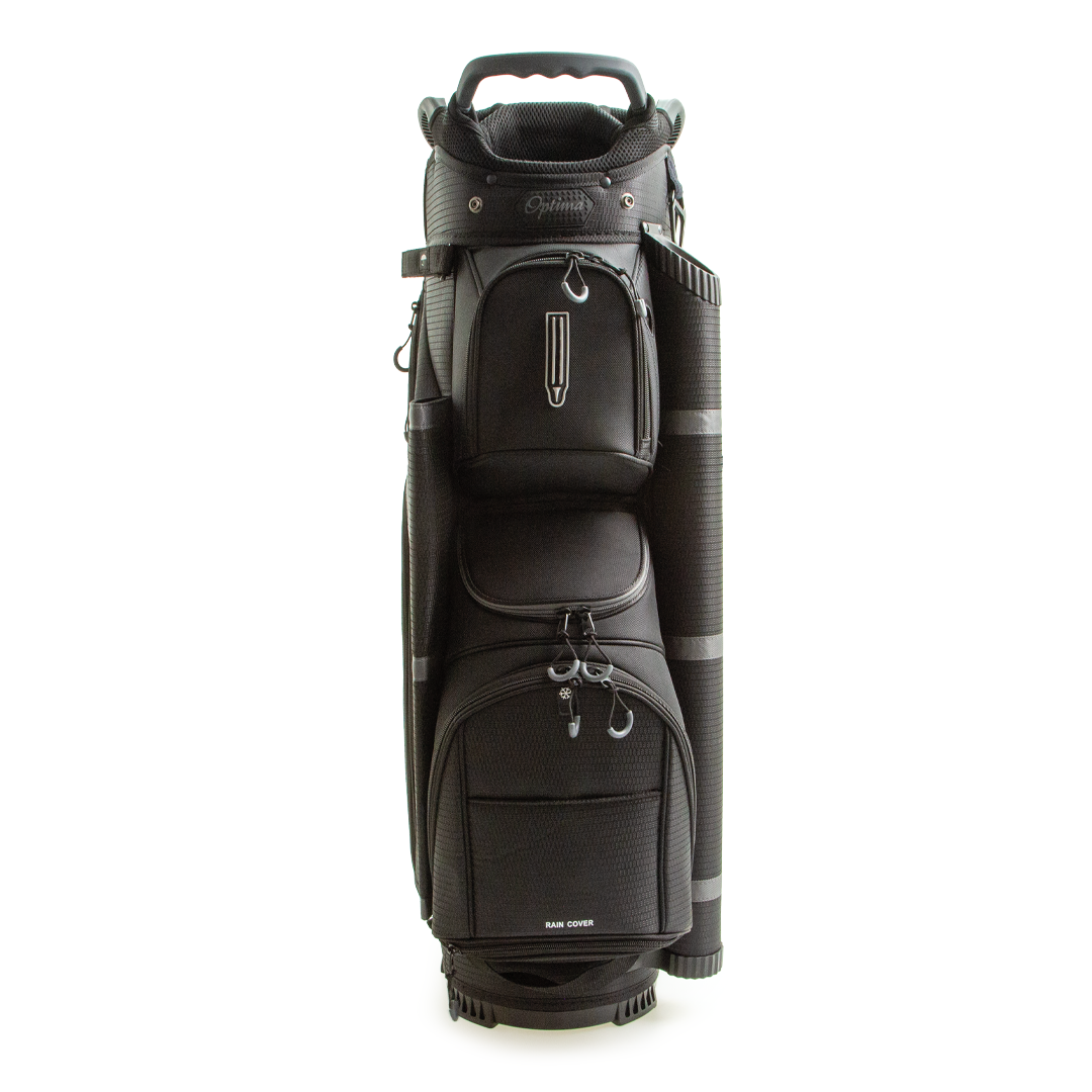 Optima Golf Bag Champion Cart Black Black Front