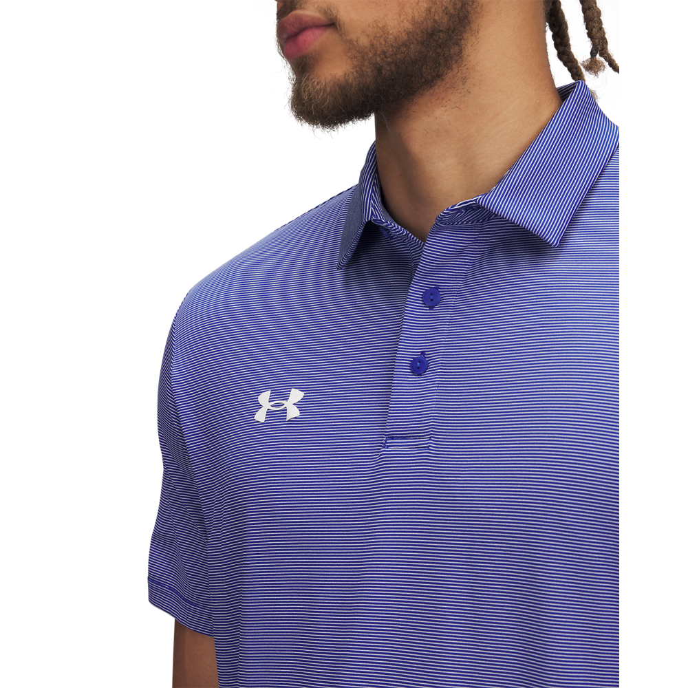 Under Armour Playoff Team Stripe Polo - Royal - detail