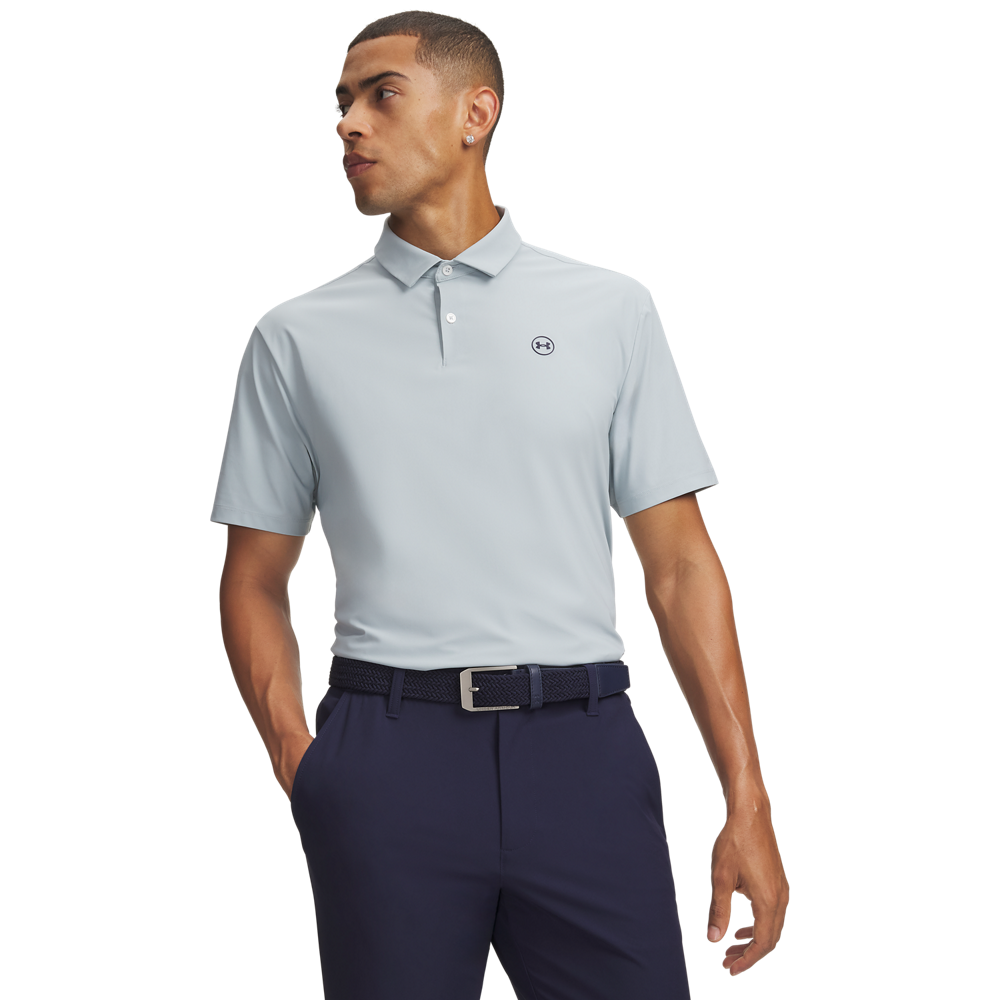 Under Armour Drive Chill Polo - Blue - front view
