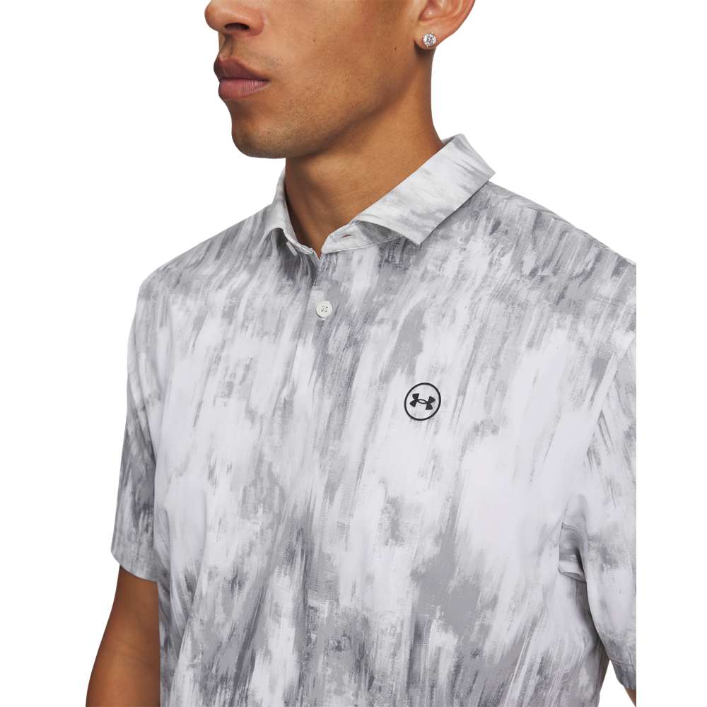 Under Armour Drive Chill Printed Polo - Grey - detail