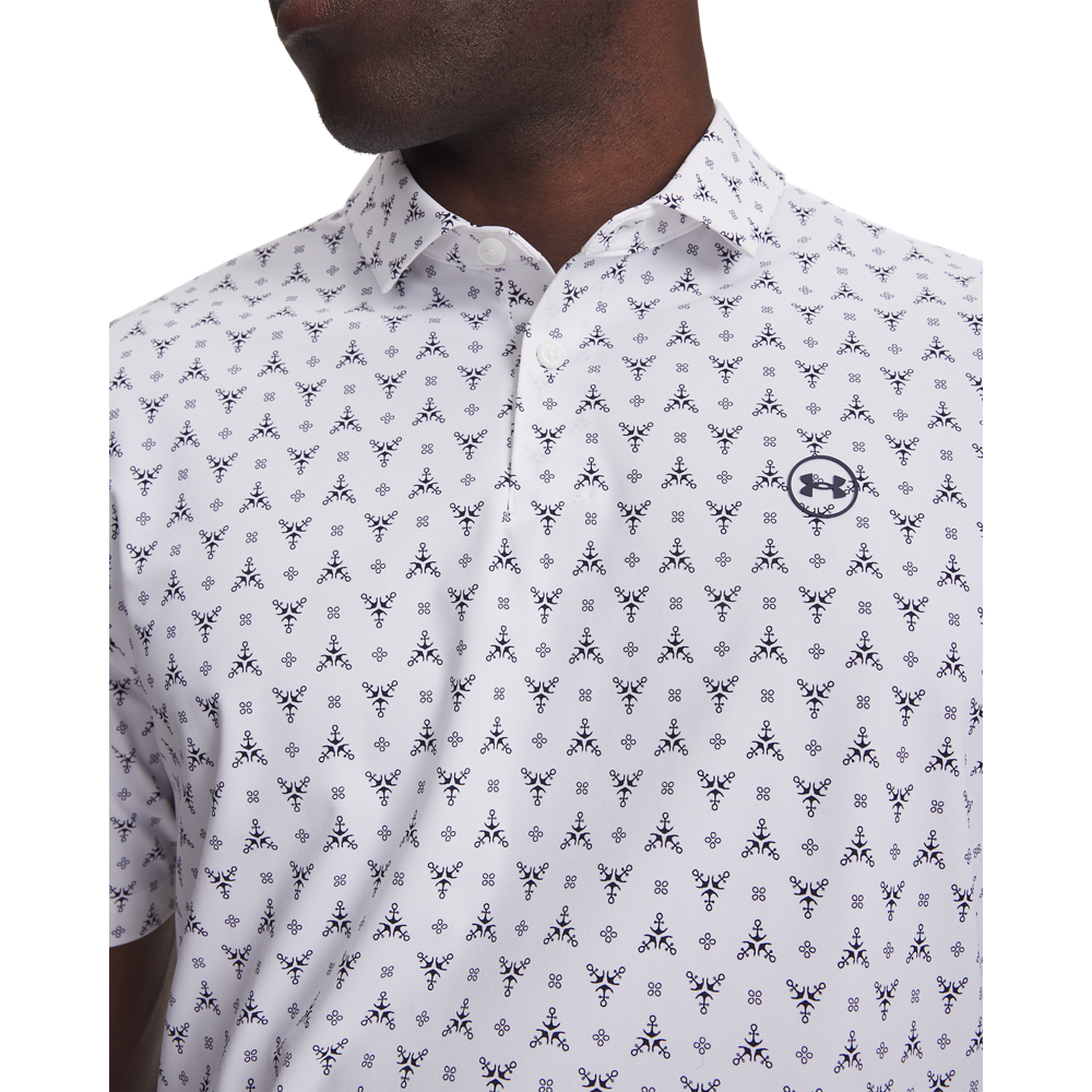 Under Armour Drive Chill Printed Polo - White (101) - detail