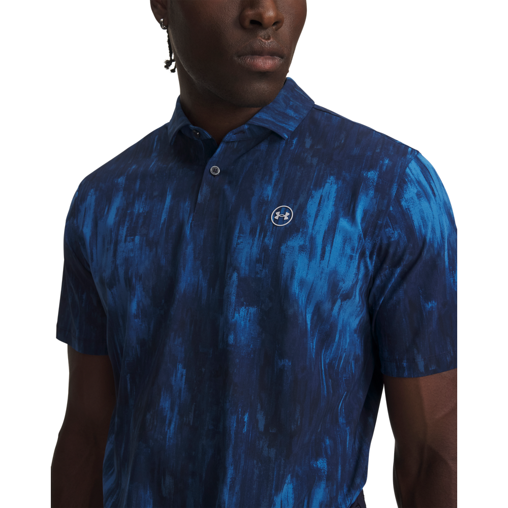 Under Armour Drive Chill Printed Polo - Blue - detail