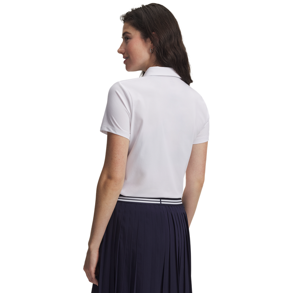 Under Armour Women’s ArmourDry Short Sleeve Polo - White - back view