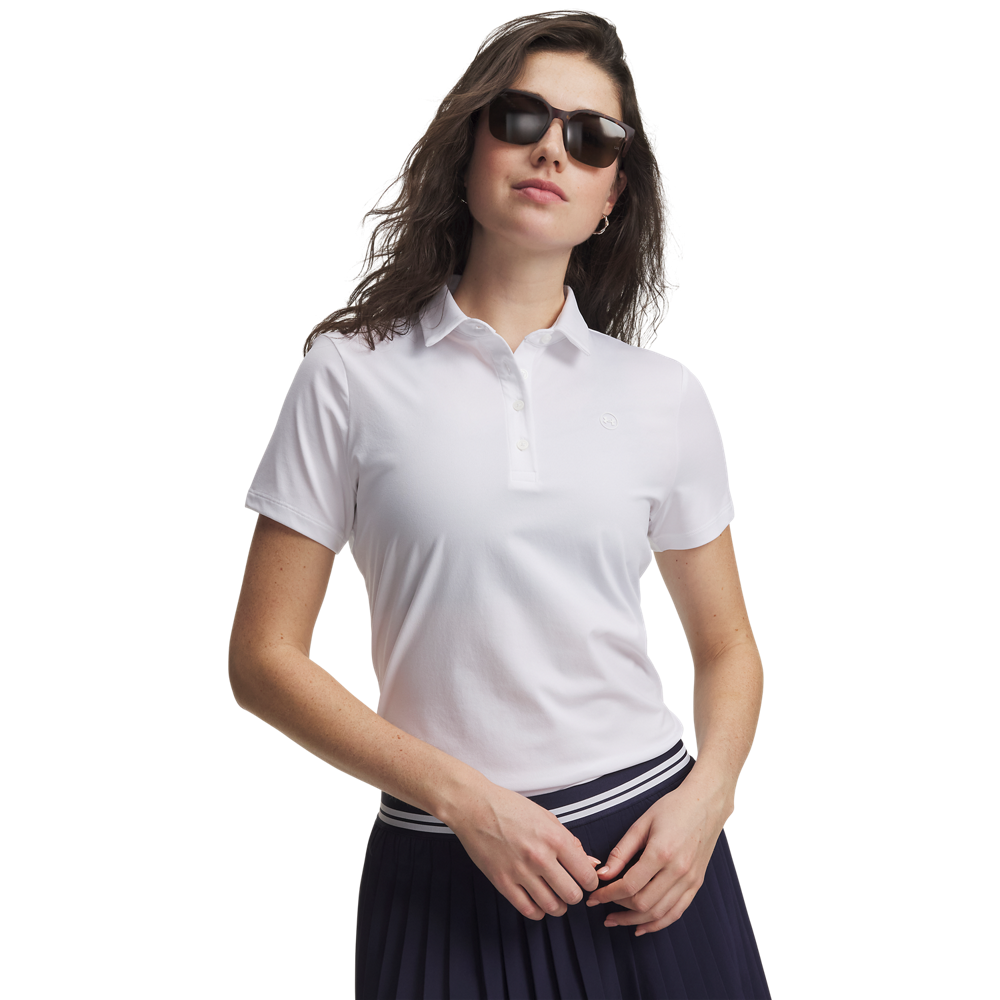 Under Armour Women’s ArmourDry Short Sleeve Polo - White - front view