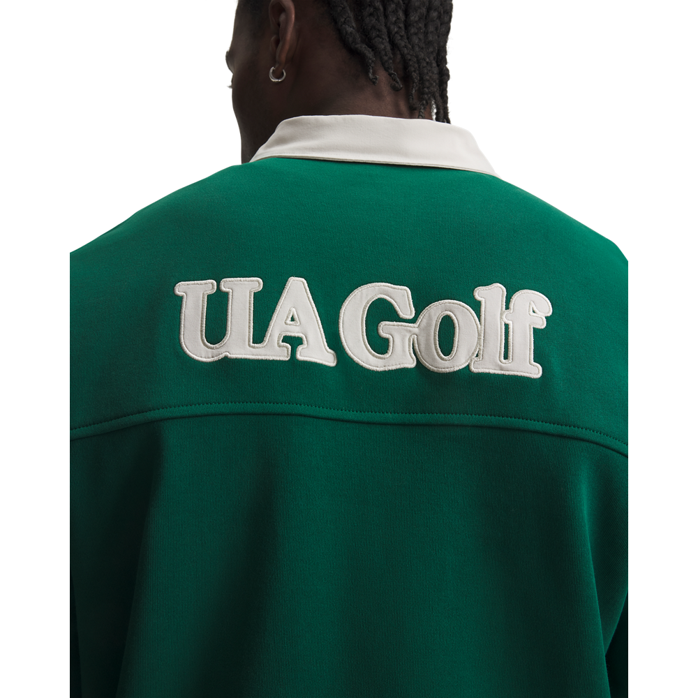 Under Armour Drive AMP Long Sleeve Polo - Ivy - detail