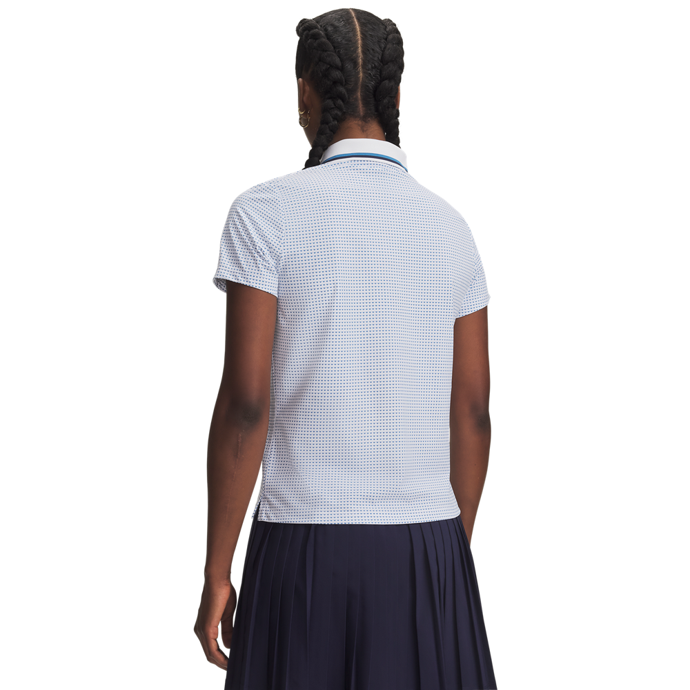 Under Armour Women’s ArmourDry Printed Rib Polo - White - back view