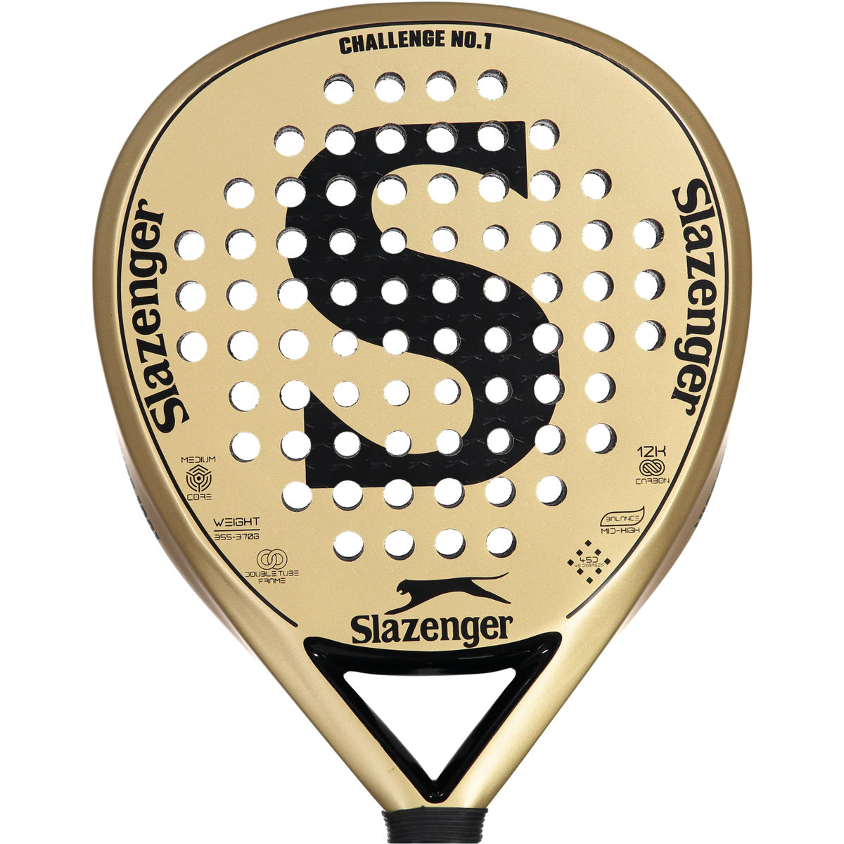 Slazenger Padel Challenge Padel Racket No.1 Hybrid 12K (Gold)