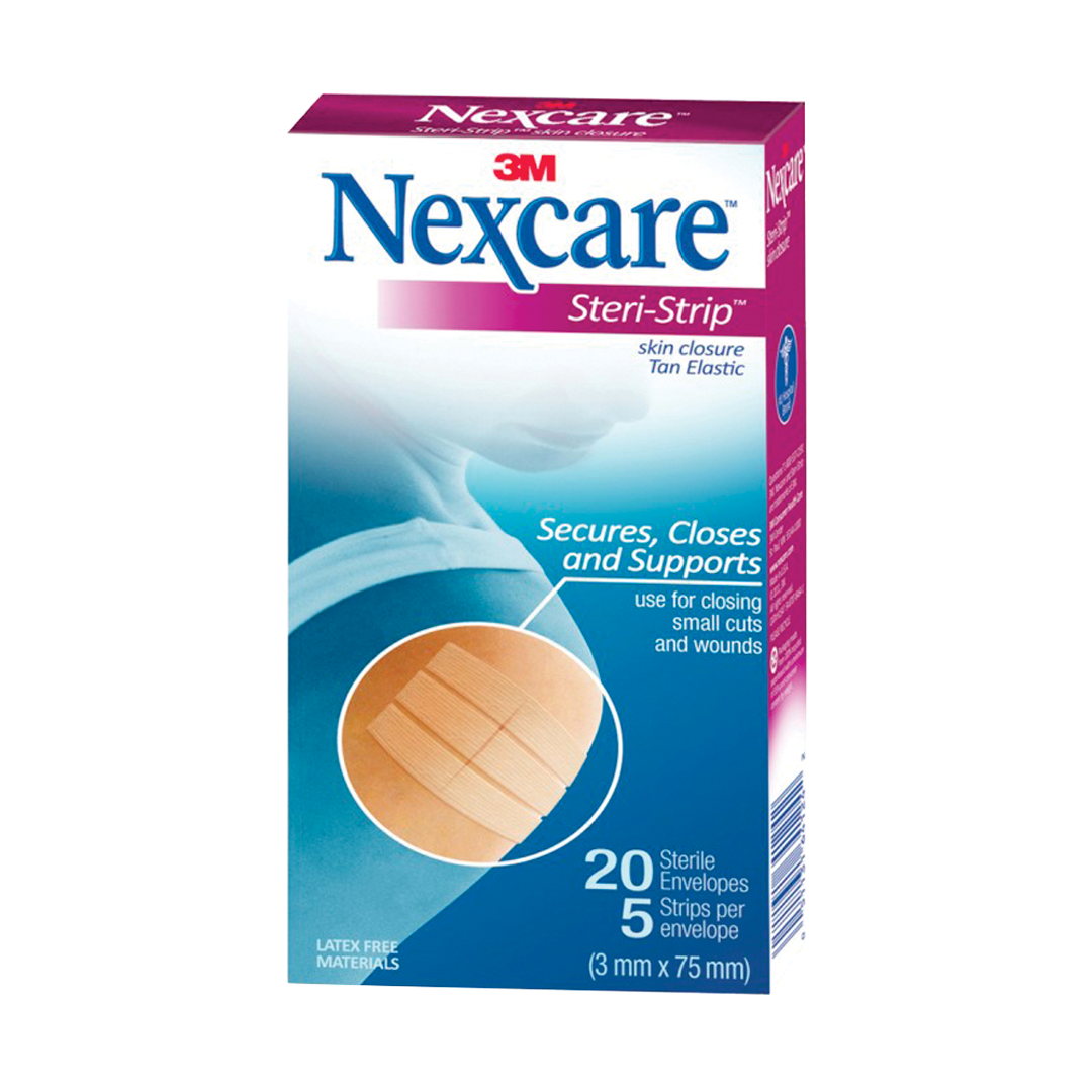 3MNEXCARE1 Nexcare Steri Strip Tan 3Mm X 75Mm Box