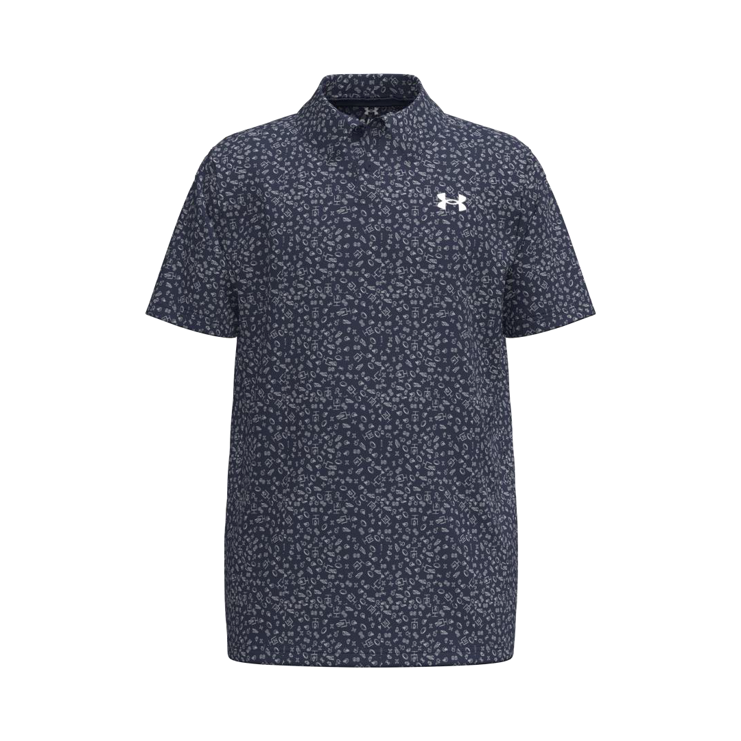 Under Armour Youth Matchplay Printed Polo - Academy/White (SH26-INDENT)