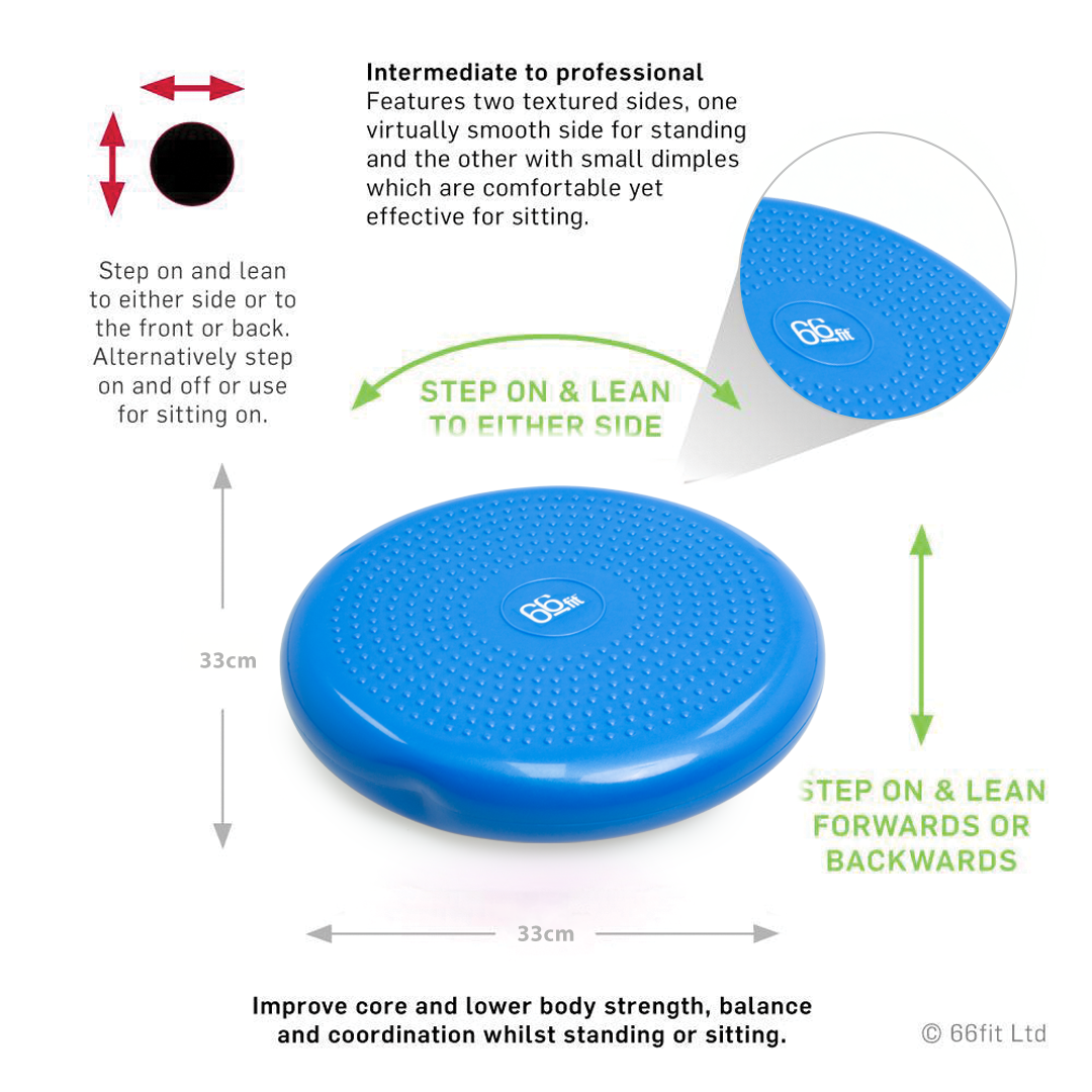 66fit Advanced Balance Cushion & Pump - 33cm