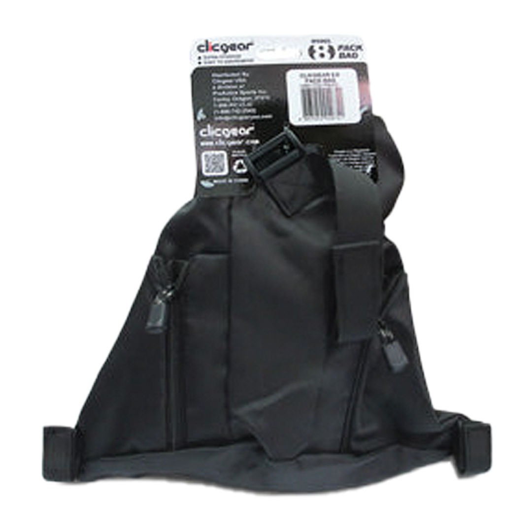 Black pouch with straps and Clicgear branding on a white background