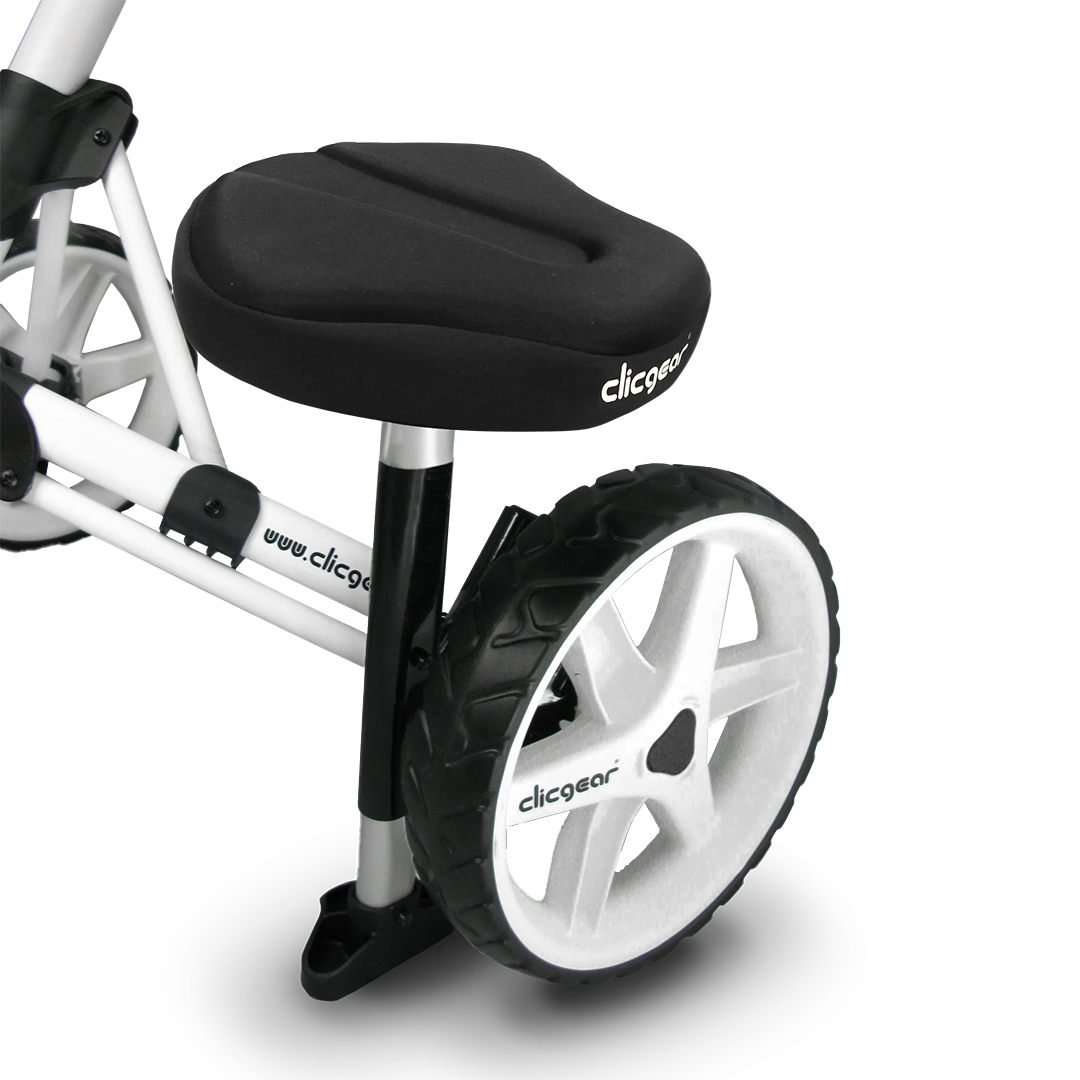 Clicgear golf cart seat on a white background
