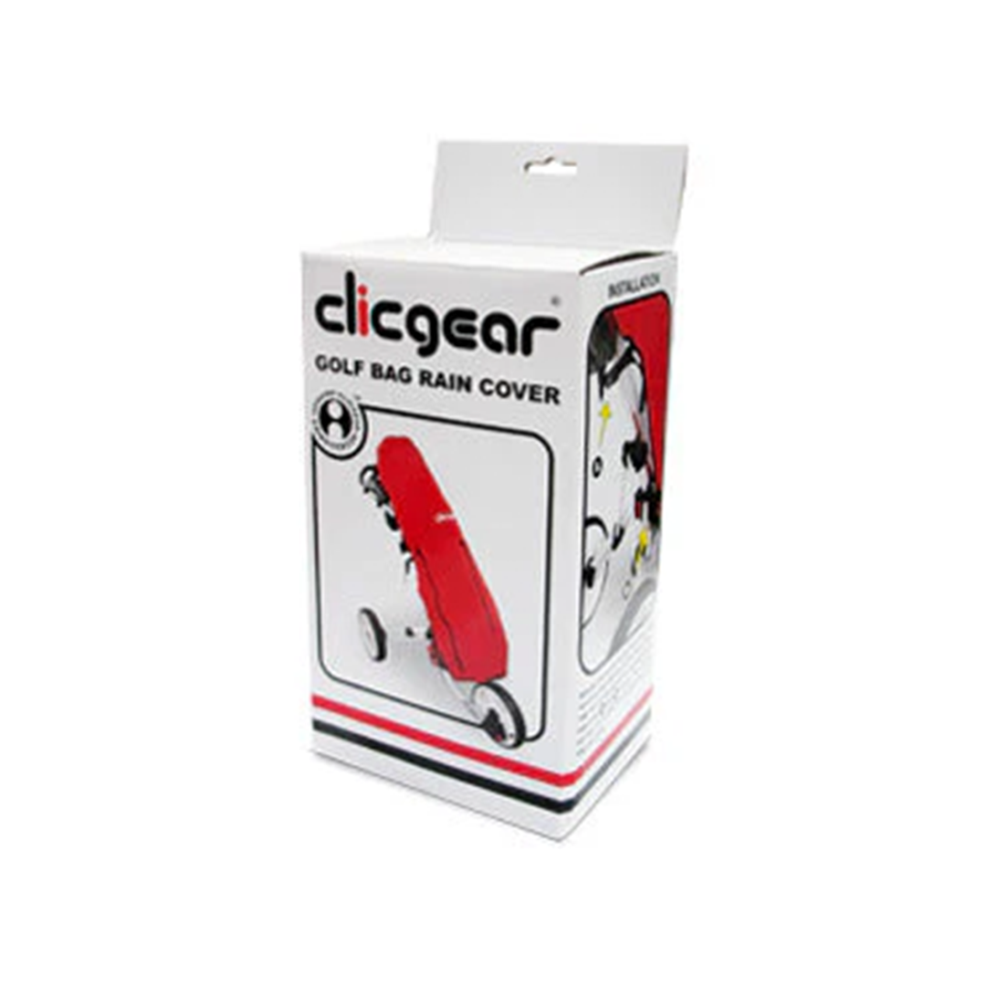 Clicgear golf bag rain cover packaging on a white background