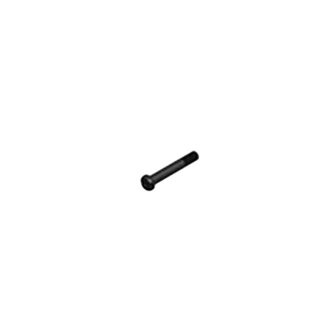 Black screw on a white background