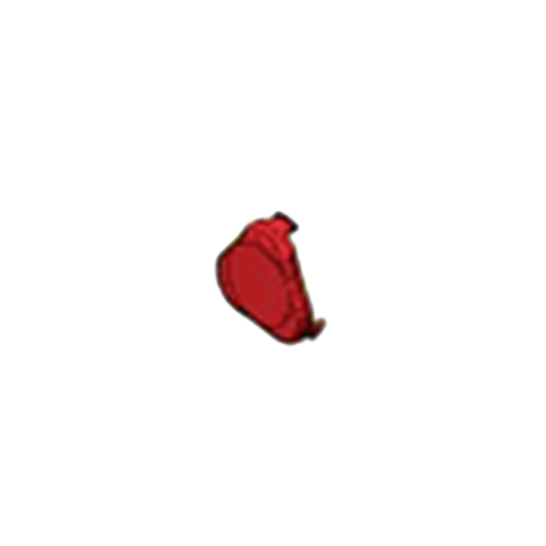 Red banana icon on a white background