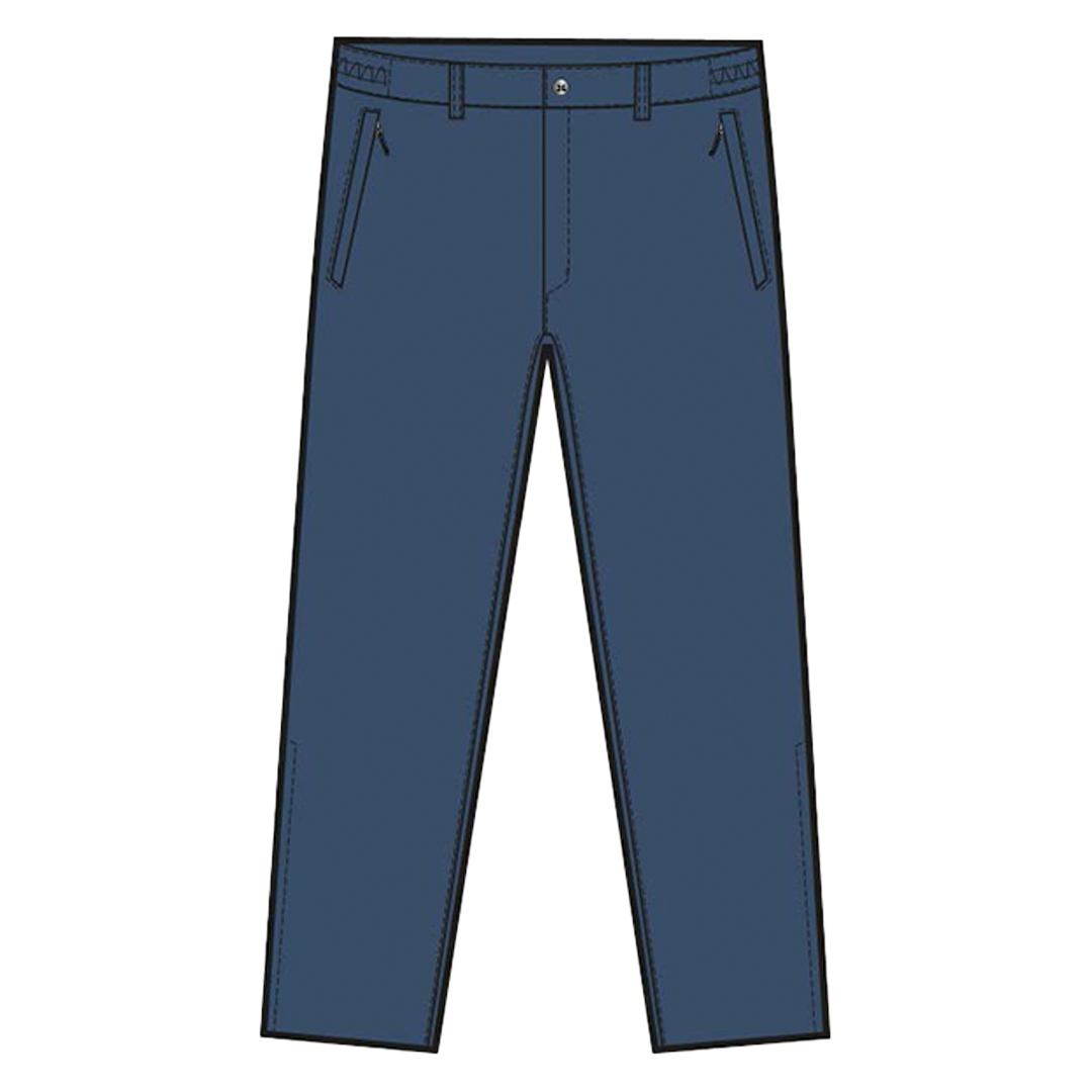 Blue pants on a white background