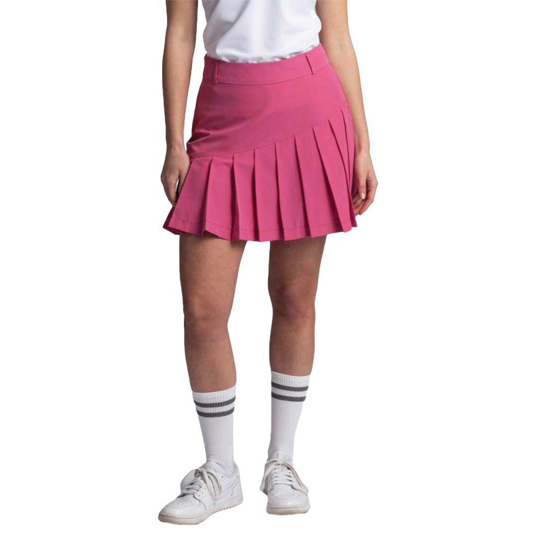 Womens Solid Pleat Skort Raspberry Rose