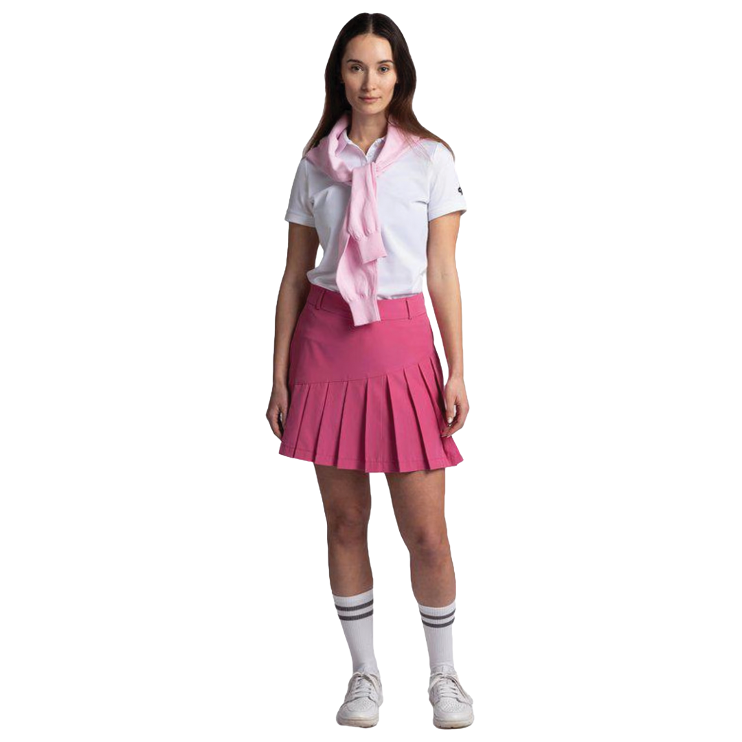 Womens Solid Pleat Skort Raspberry Rose