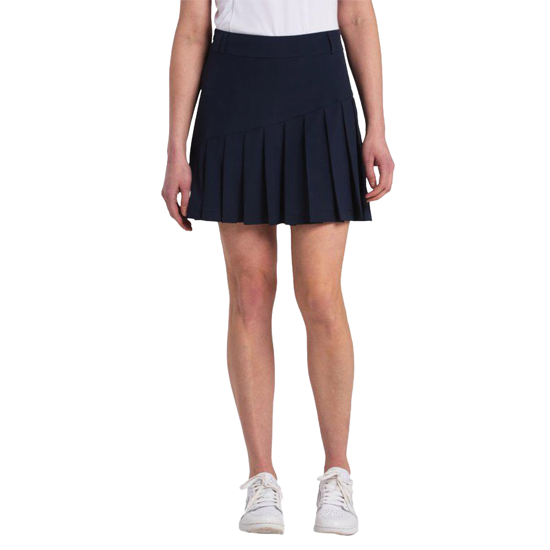Womens Solid Pleat Skort Navy