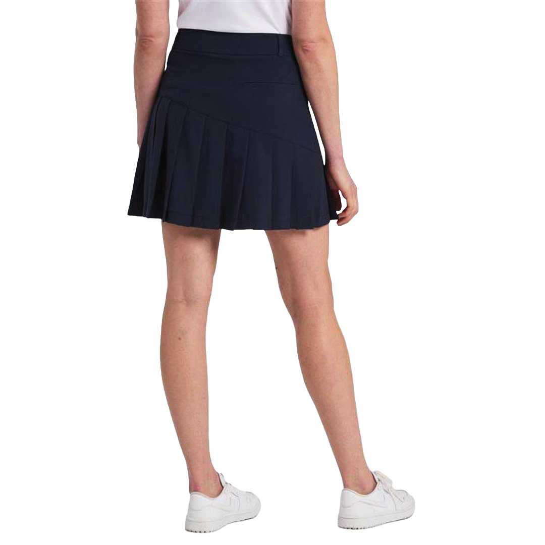 Womens Solid Pleat Skort Navy