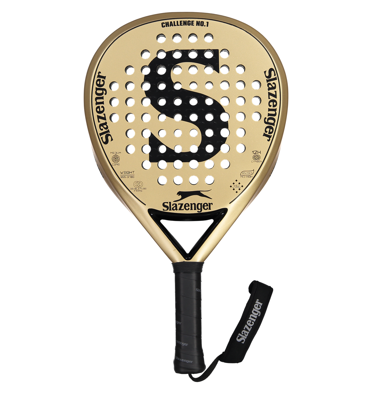 Slazenger Padel Challenge Padel Racket No.1 Hybrid 12K (Gold)