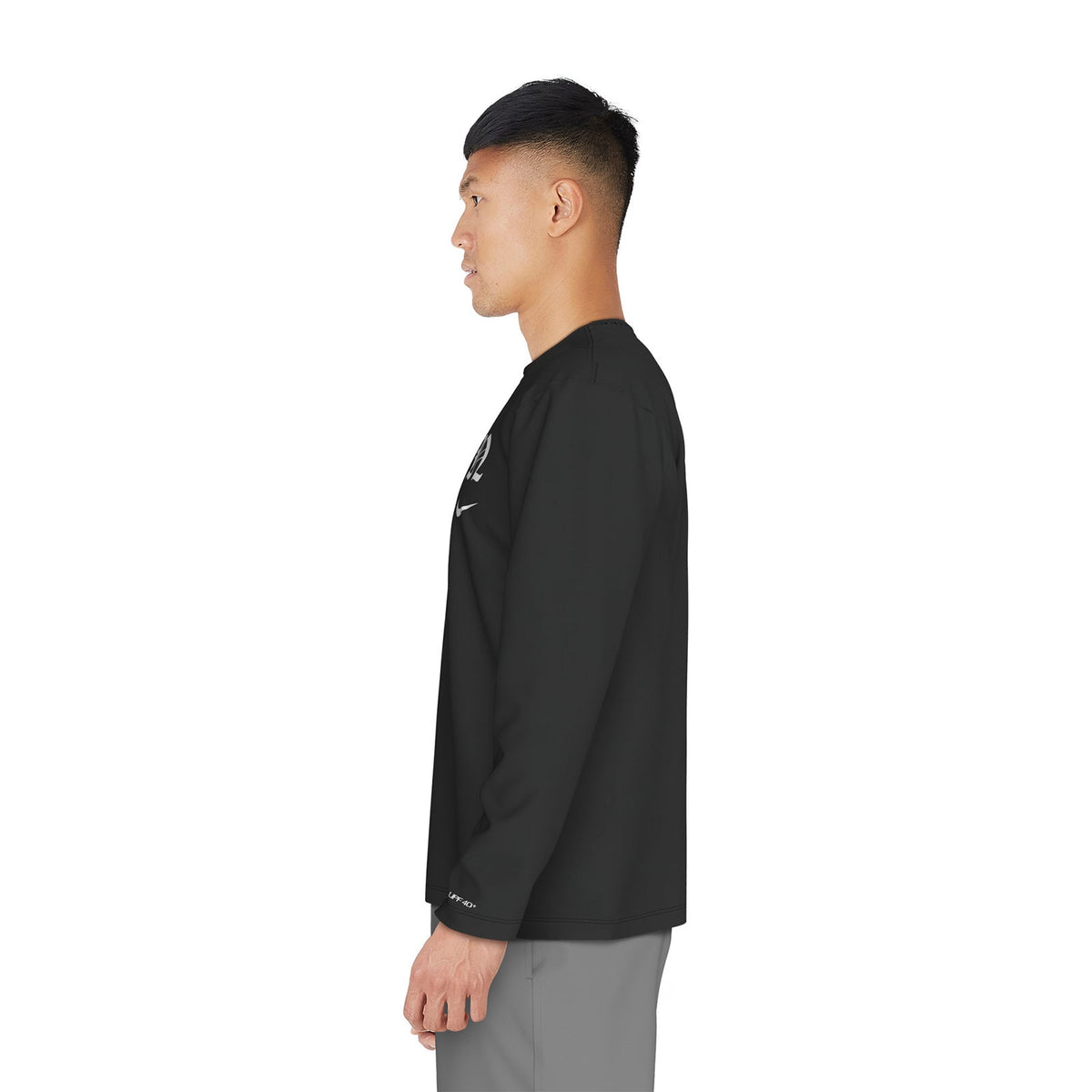 Nike Swim Men&#39;s Gothic Letter Long Sleeve Hydroguard Top