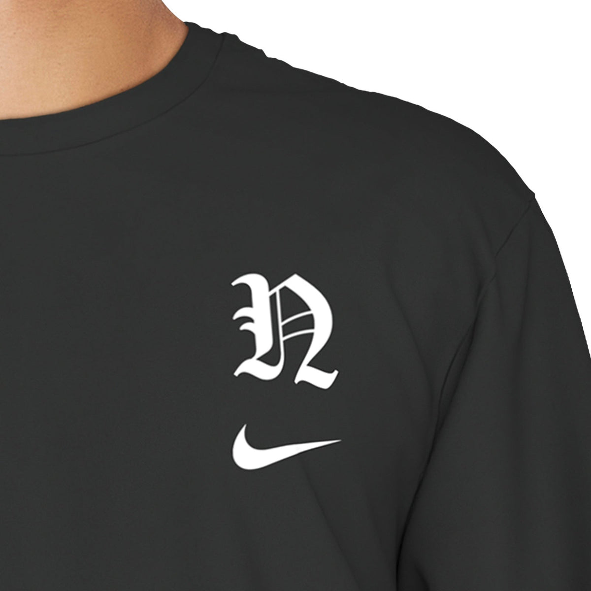 Nike Swim Men's Gothic Letter Long Sleeve Hydroguard Top