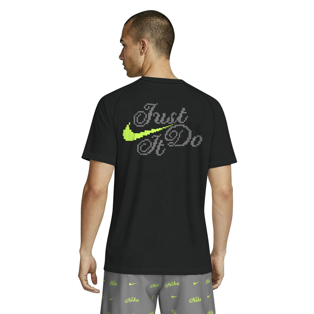 Nike Swim Men's Dri-FIT Short Sleeve Hydroguard Top (NESSG561) - Black