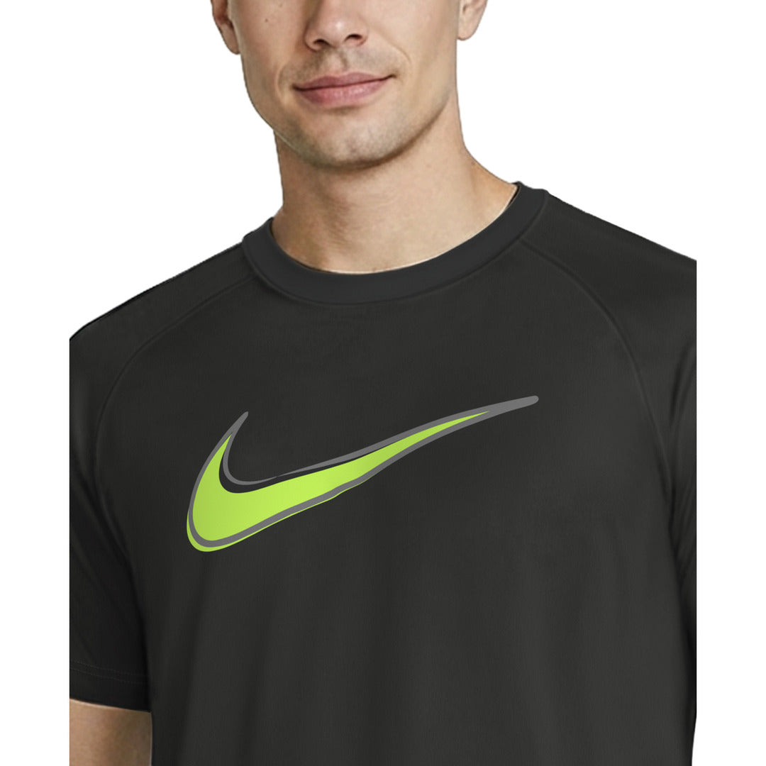 Nike Swim Men's Short Sleeve Hydroguard Top (NESSG564) - Black