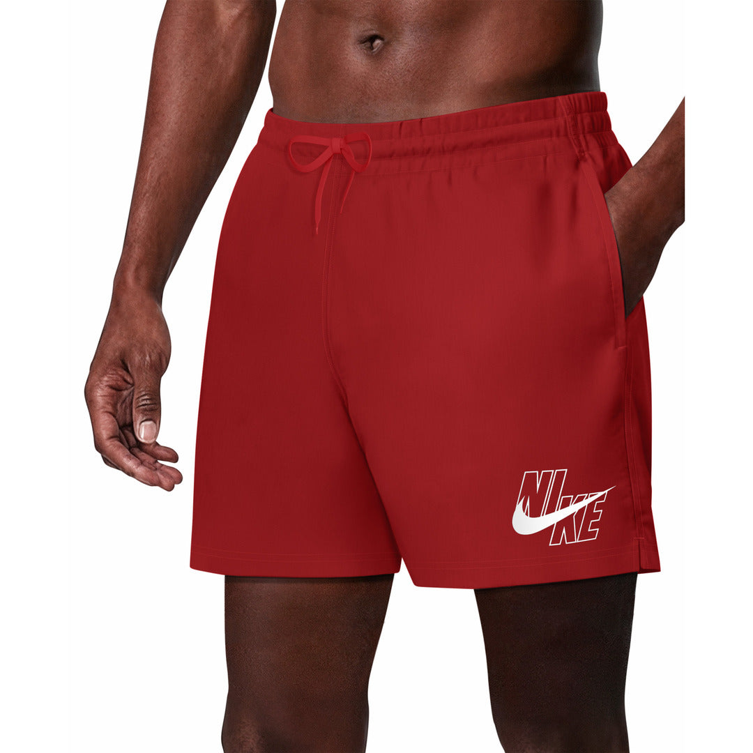 Nike Swim Men's Breaker 5" Volley Swim Shorts (NESSG574) - Red